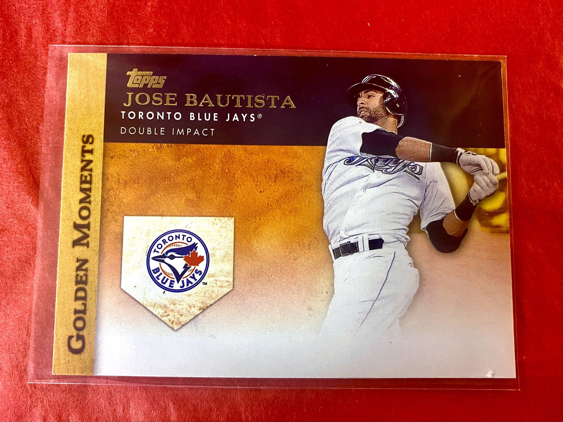 Jose Bautista 2012 Topps Golden Moments “Double Impact” Card