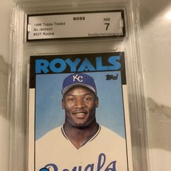 Bo Jackson 86 Topps Traded Graded 7