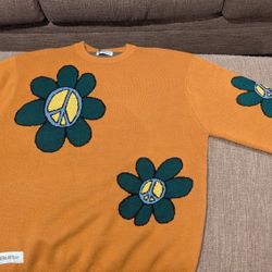 BUTTER GOODS FLOWER KNIT SWEATER RUST

- XL