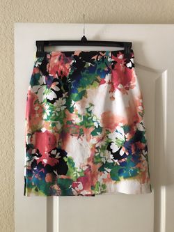 Worthington Floral Pencil Skirt Size 8 Petite