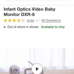 Infant Optics Video Baby Monitor DXR-8