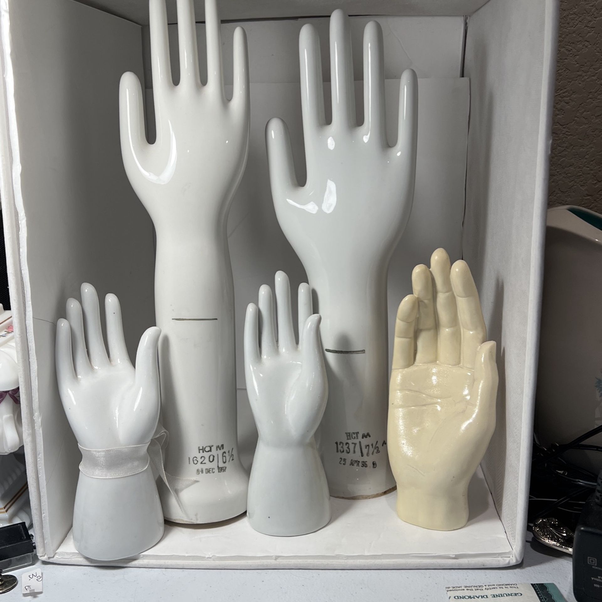 Hands And Hands, Two Are Vintage Glove Molds