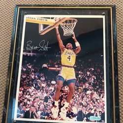 Lakers memorabilia Byron Scott signed picture 