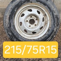 215/75R15 Chevy Rim And Tire