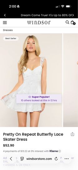 Pretty On Repeat Butterfly Lace Skater Dress Windsor