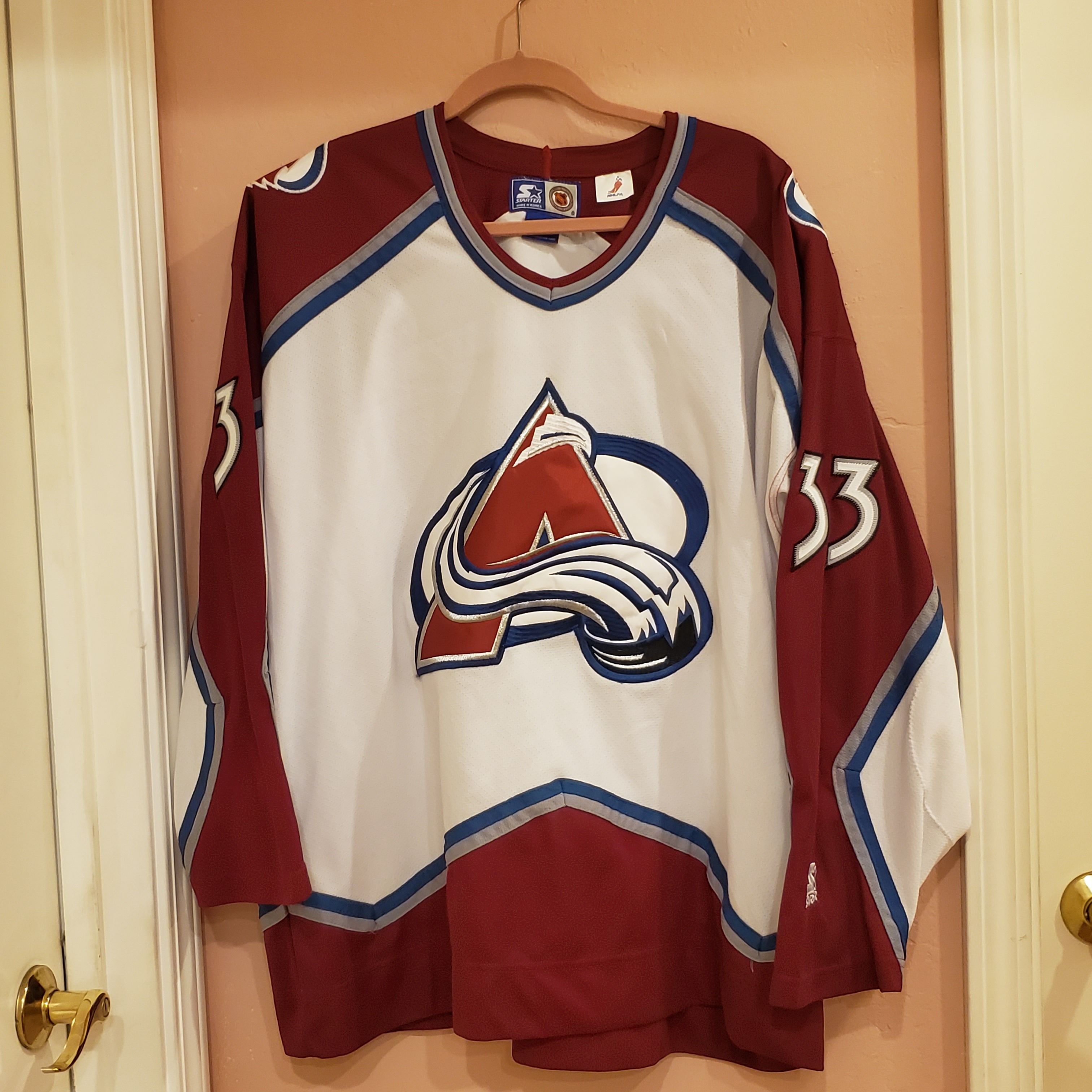 M&N Blue Line Patrick Roy Colorado Avalanche 2000 Jersey 196294796740