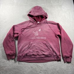 Re/Done Snoopy Thermal Lined Hoodie Women’s S Faded Red Oversized Vintage#3275