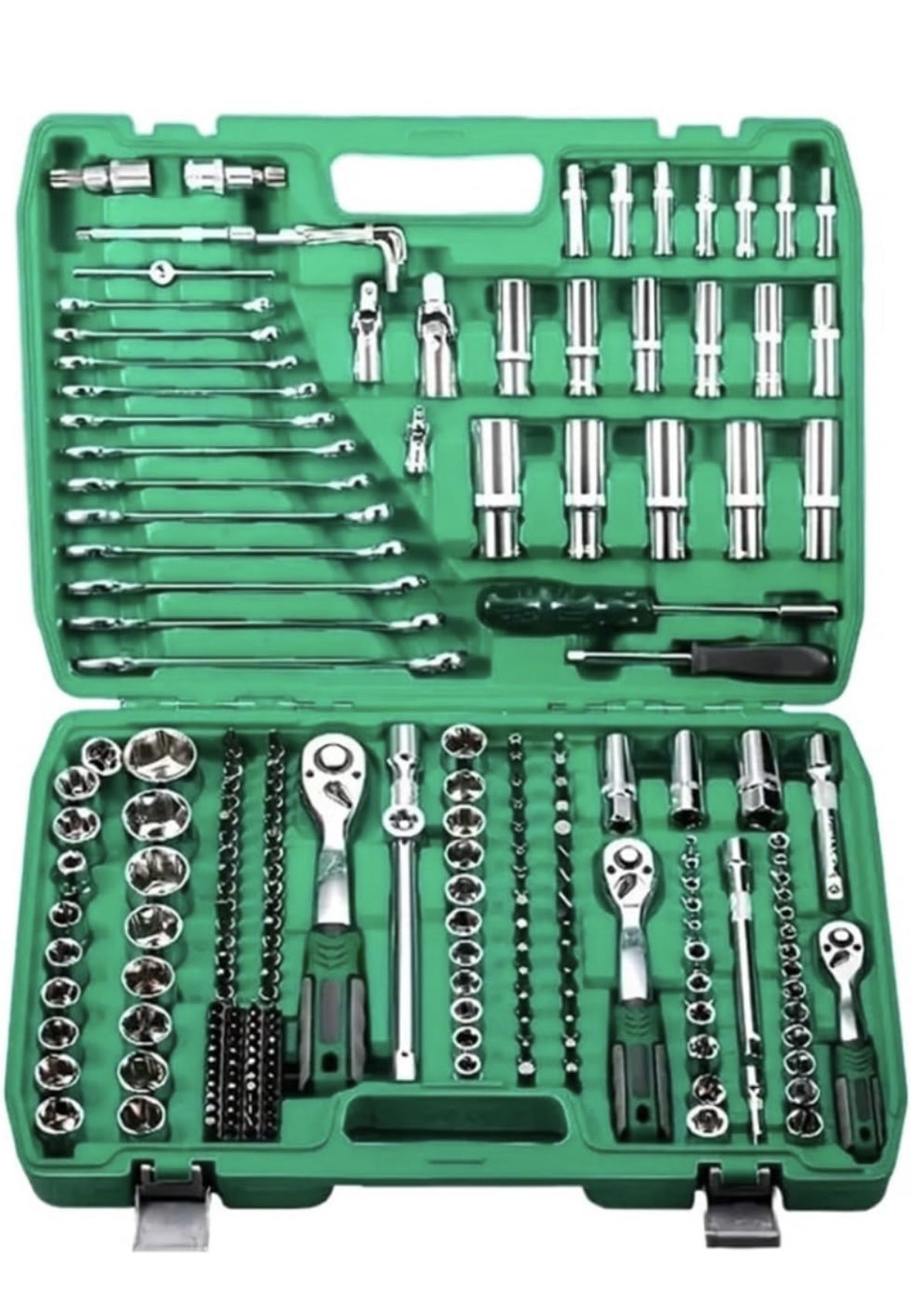 216pcs Multifunctional Car Repair Tool Set - All-in-One With Plastic Storage