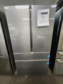 28.7 cu. ft. Smart Four Door French Door Refrigerator in Platinum Glass with Dual-Dispense Autofill Pitcher, Easy Clean