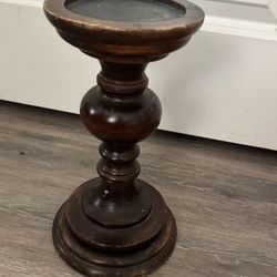 RUSTIC WOOD CANDELABRA / CANDLE HOLDERS FOR TALL PILLAR CANDLES