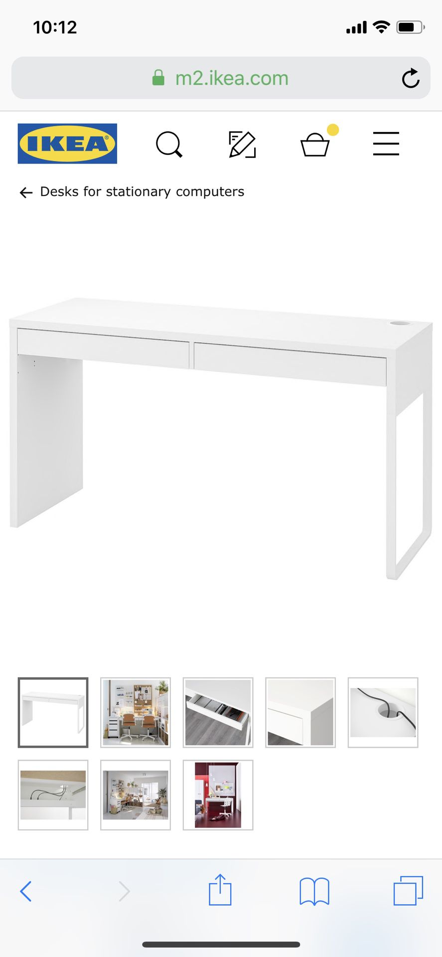 IKEA white Micke desk