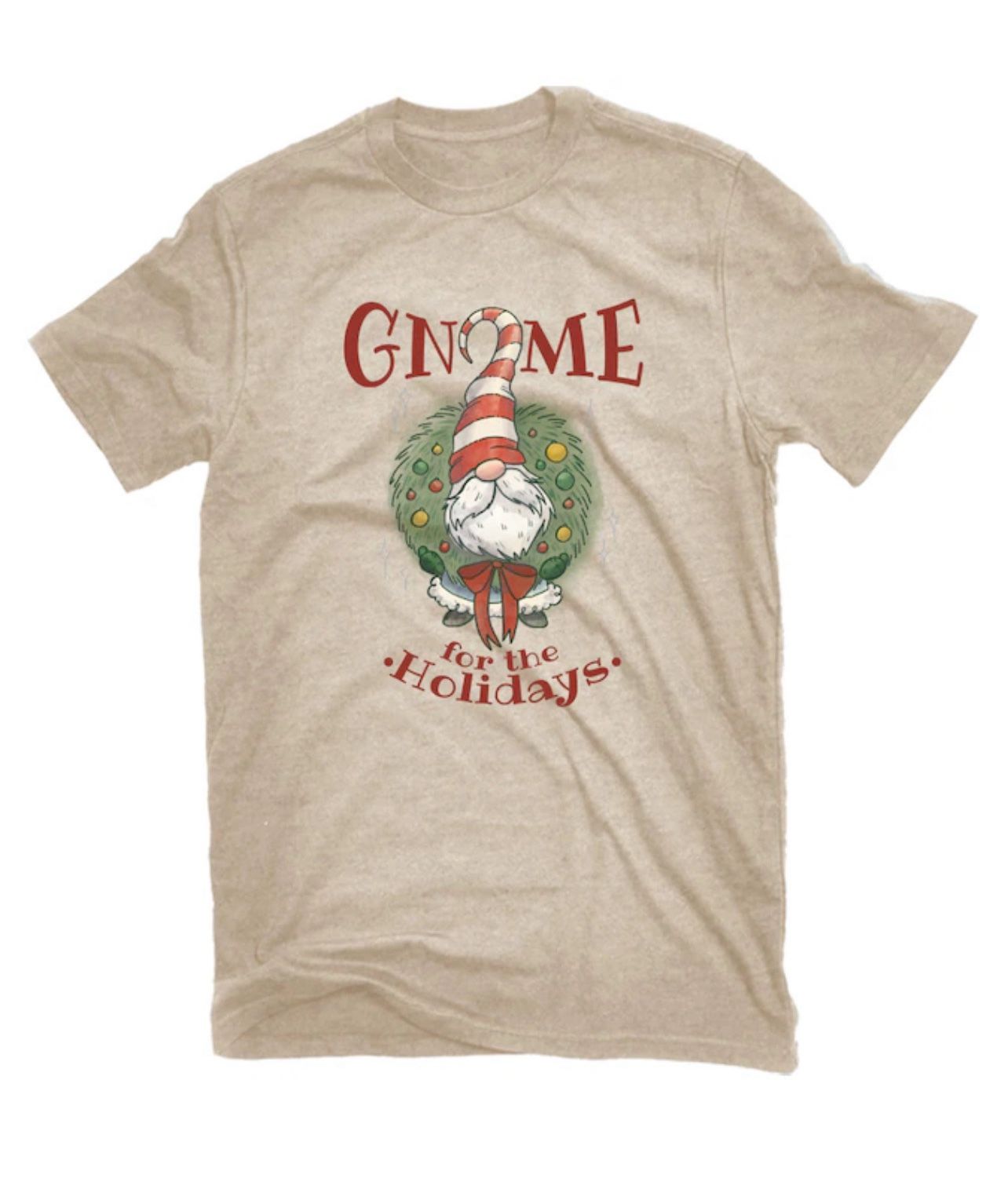 Gnome for the Holidays Tan T-Shirt