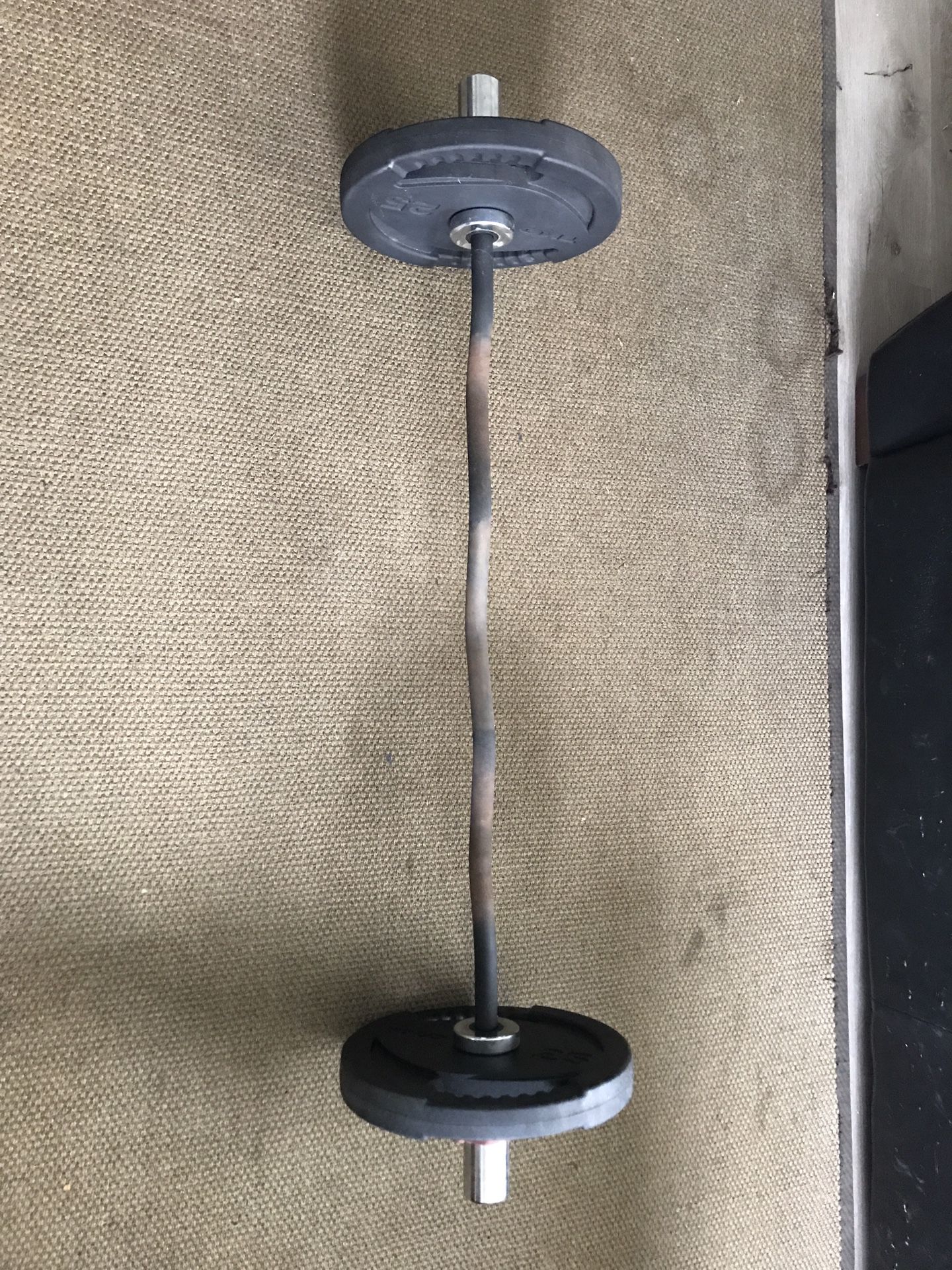 Olympic Curl Bar With 50lbs