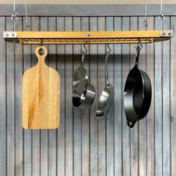 Hanging pot rack | maple | jk adams