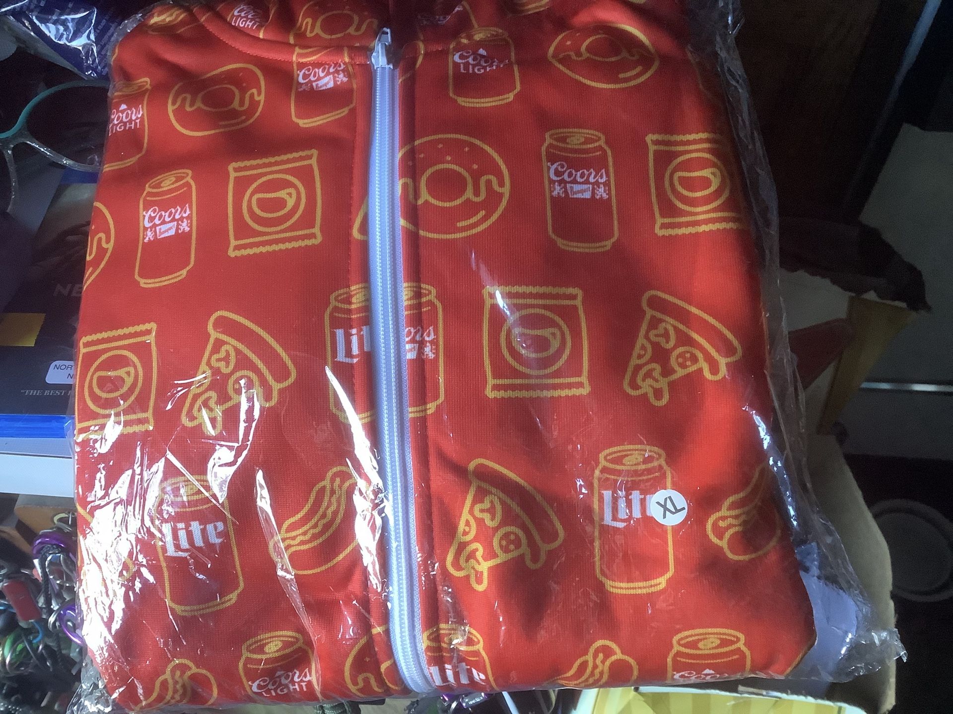 New Coors Light Onesie-Hard To Find-Fun For Halloween-sz XL, Fits All!