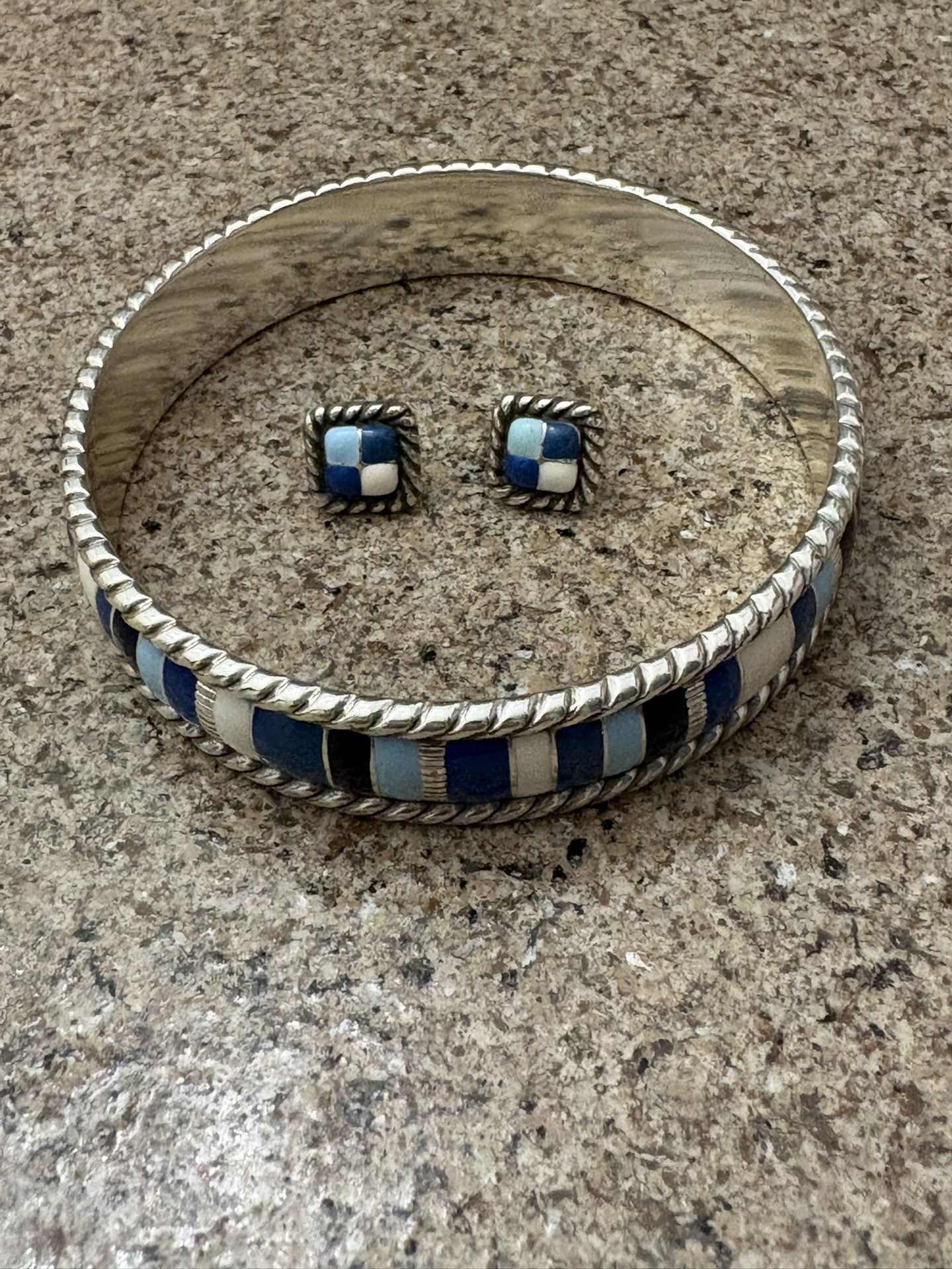 Brighton silver bangle & earrings