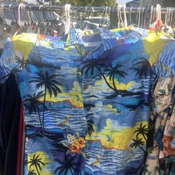 Hawaiian Shirt Men Large 