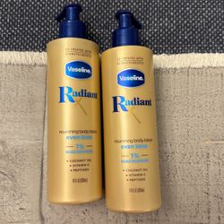 2 - Vaseline Radiant X Even Tone Nourishing Coconut Oil Body Lotion for Dry Skin, 11 oz