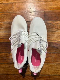 Nautica White and Pink Sneakers