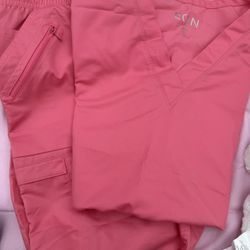 Eon Pink Scrubs - Large Top Medium Pants 