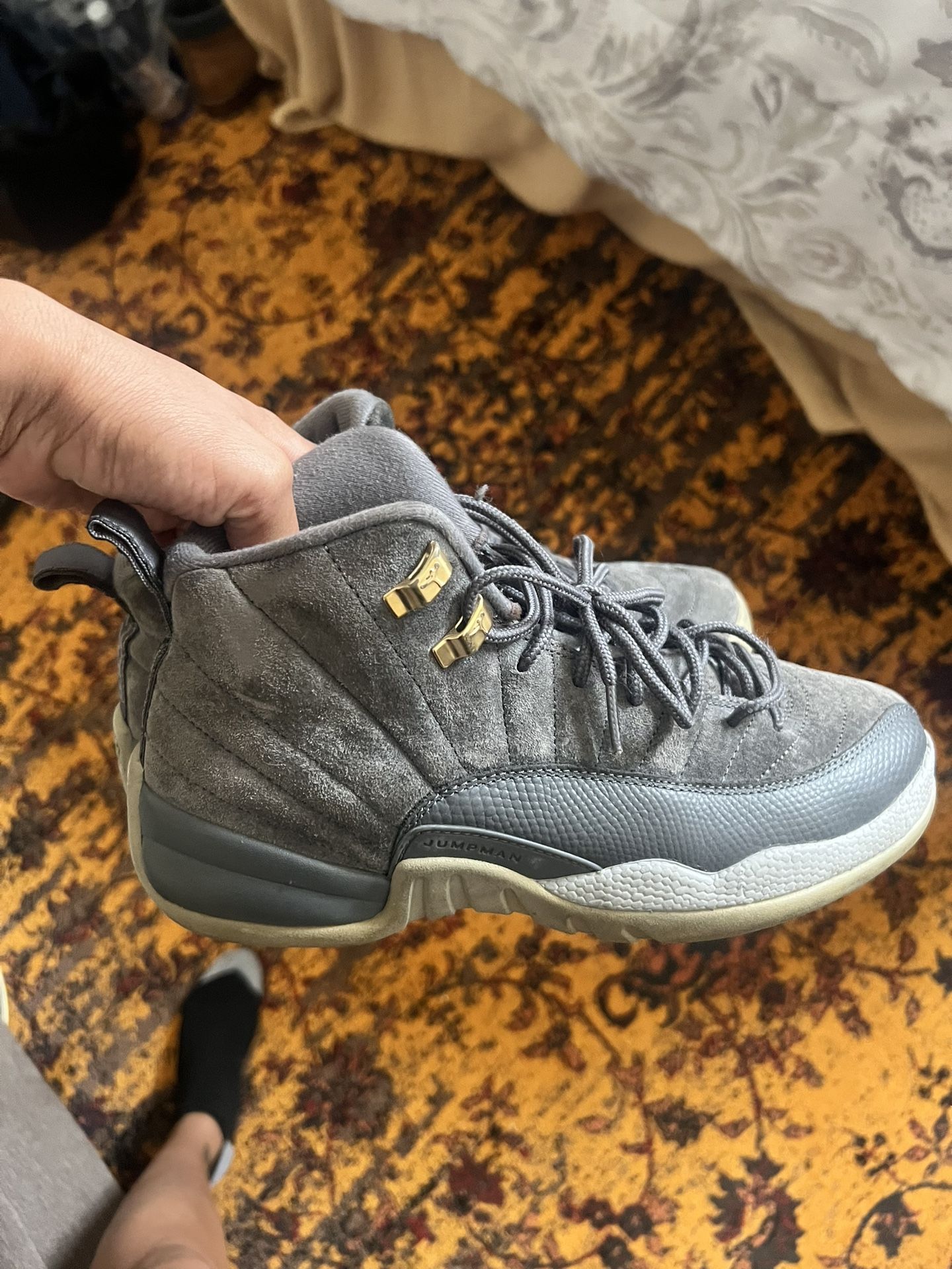 Jordan 12 “Dark Grey” – Size 7Y (Women’s 8.5–9)