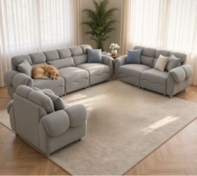 Sofa. Cloud 3 Piece Couch Set, Deep Seat with Pillow