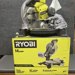 RYOBI 14 Amp Corded 10 in. Compound Miter Saw with LED Cutline Indicator