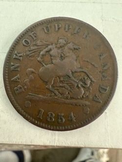 1854 Canadian Provinces One Penny - VF