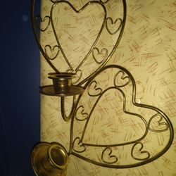 Wall hanging Heart Candle Holders