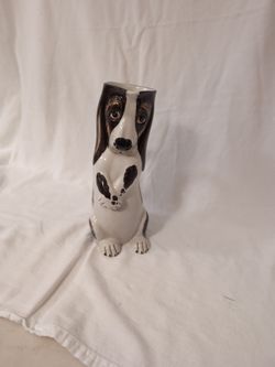 MOTTAHEDEH Basset Hound Porcelain Pitcher

