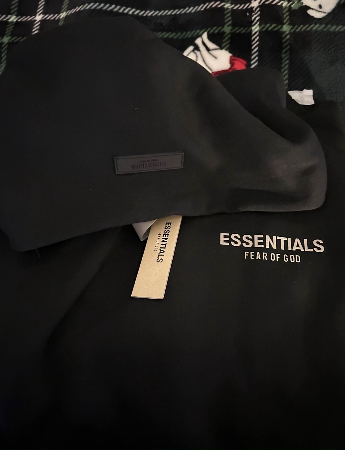 black essentials hoodie