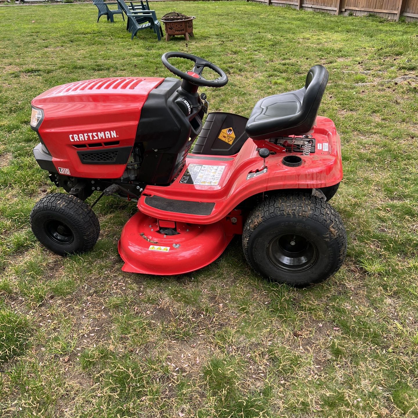 Craftsman T110 42in Mower  - 1 Year Old