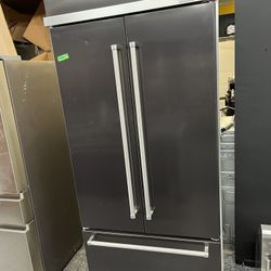 Built In Black Stainless Kitchen Aid 36” French Door Refrigerator 