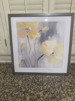Yellow Flowers Framed
