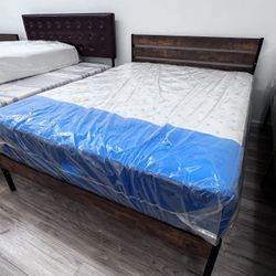 Beautiful Premium Thick Queen Hybrid Mattress. Even Better Get It’s Box Spring For Extra $50. Best Deals In Town For Brand Name And Quality Mattresss.