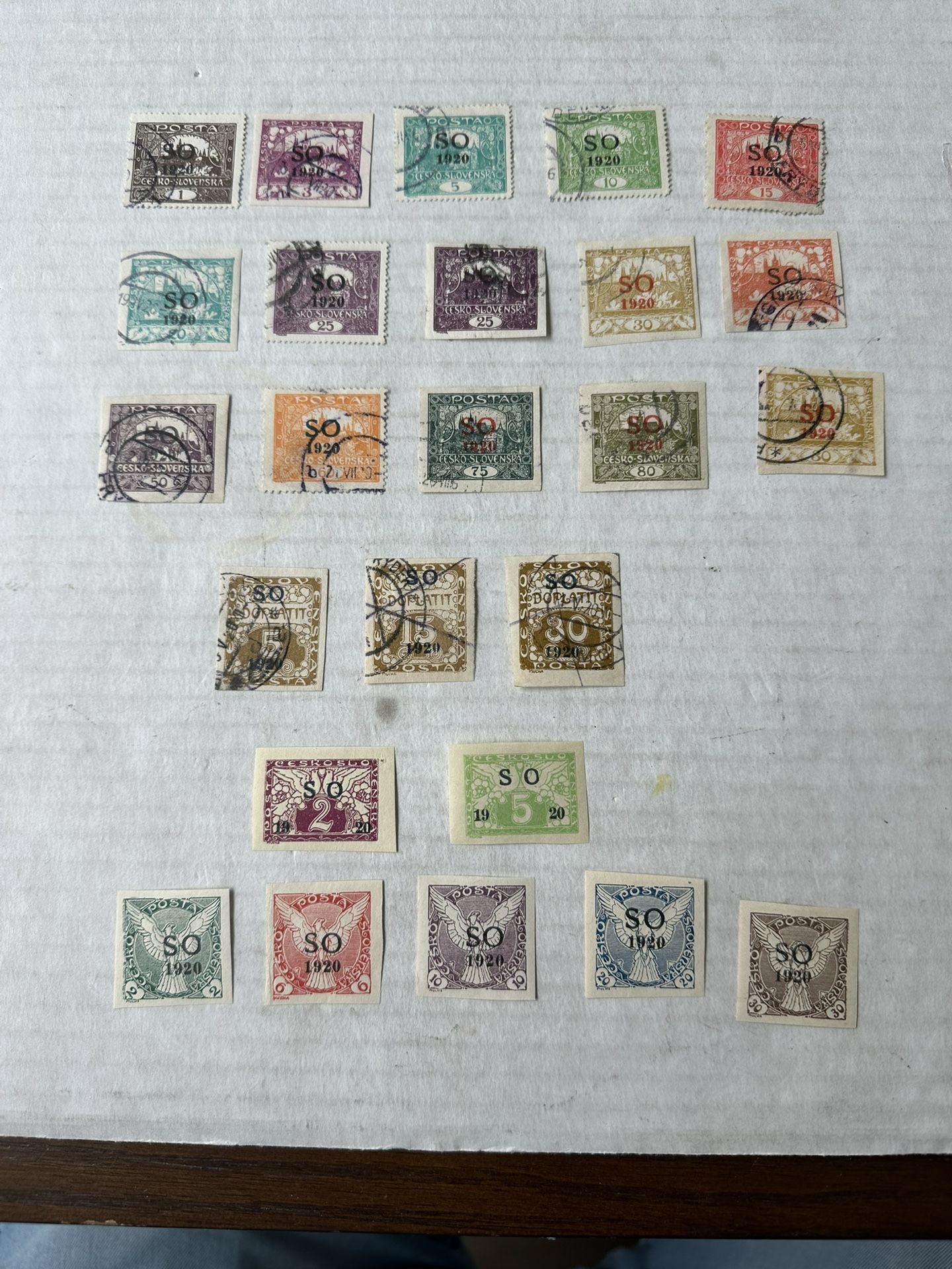 Eastern Silesia SO Overprint Collection Of 25 Mint Hinge Stamps 