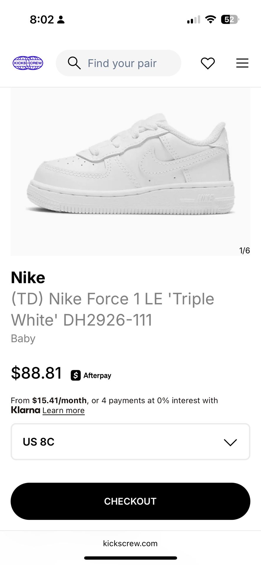 Nike (TD) Nike Force LE 'Triple White' - Main Image