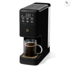 $100 Beautiful Perfect Grind™ Programmable Single Serve Coffee Maker, Black Sesame by Drew