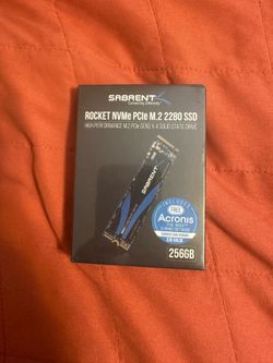 Sabrent Rocket 256GB NVMe PCIe M.2 2280 SSD - Brand New Sealed (SB-ROCKET-256)