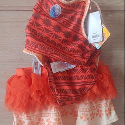 New Disney Store Moana Girls 3 Piece Swim Size 9/10