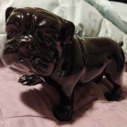 Black Pug 10"x 6" Ceramic Dog