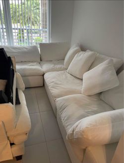 White Nixon Sectional