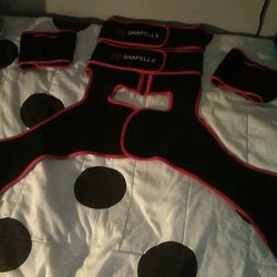 Shapellx 3 Piece Compression Body Suit Red An Black Size M