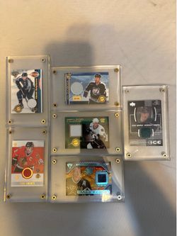 6 Authentic Game Used Jersey Hockey Cards