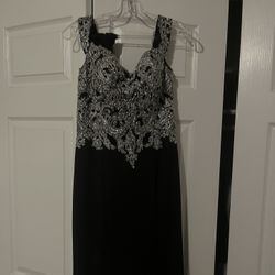 Black And Silver Prom Dress