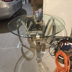 Coffee And End Table, Glass And Metal Beautiful Pieces