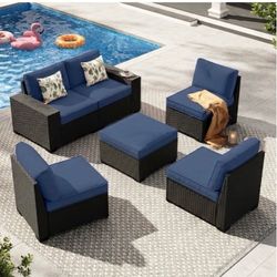 Modular Wicker Patio Furniture Set