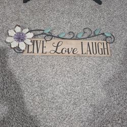 Live love laugh wall sign