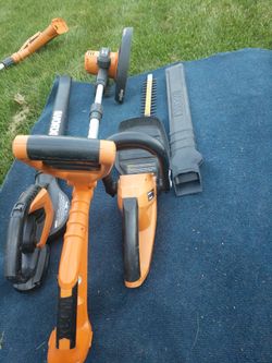 Worx set  batteries and charger.