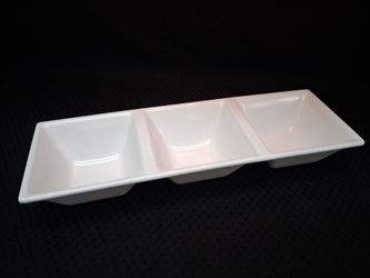 2 CONDIMENT RELISH DIPPING TRAYS
